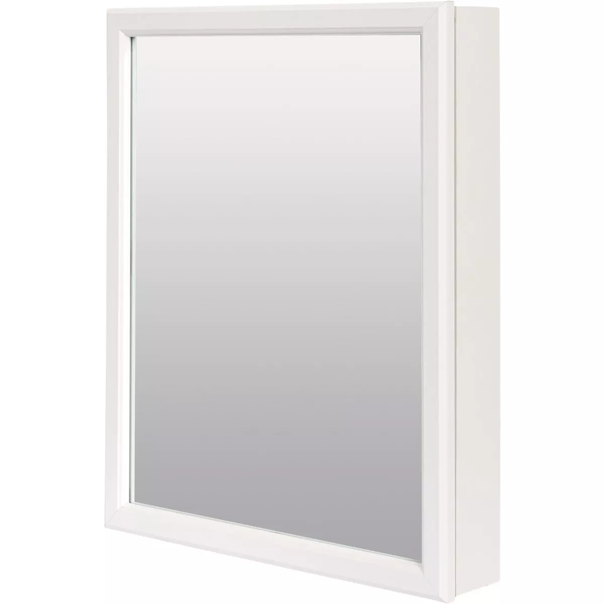 Zenith Zenna Home White 20 In. W. x 25 In. H. x 4.5 In. D. Single Mirror Surface Mount Framed Medicine Cabinet