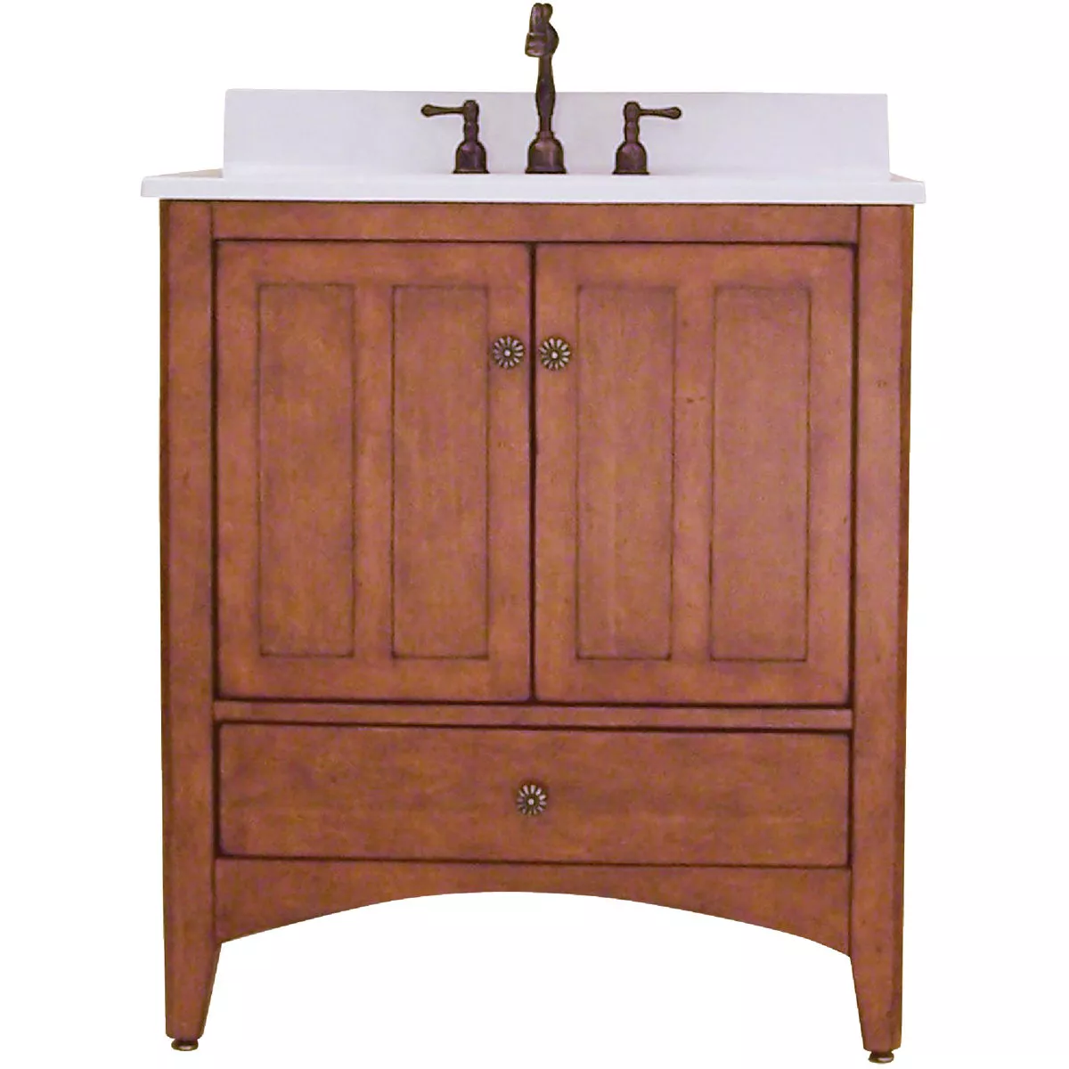 Sunny Wood Expressions Warm Cinnamon 30 In. W x 34 In. H x 21-1/4 In. D Vanity Base, 2 Door/1 Drawer