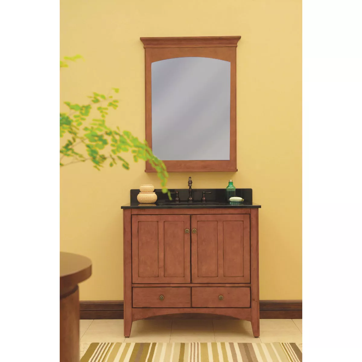 Sunny Wood Expressions Warm Cinnamon 30 In. W x 34 In. H x 21-1/4 In. D Vanity Base, 2 Door/1 Drawer - photo 2