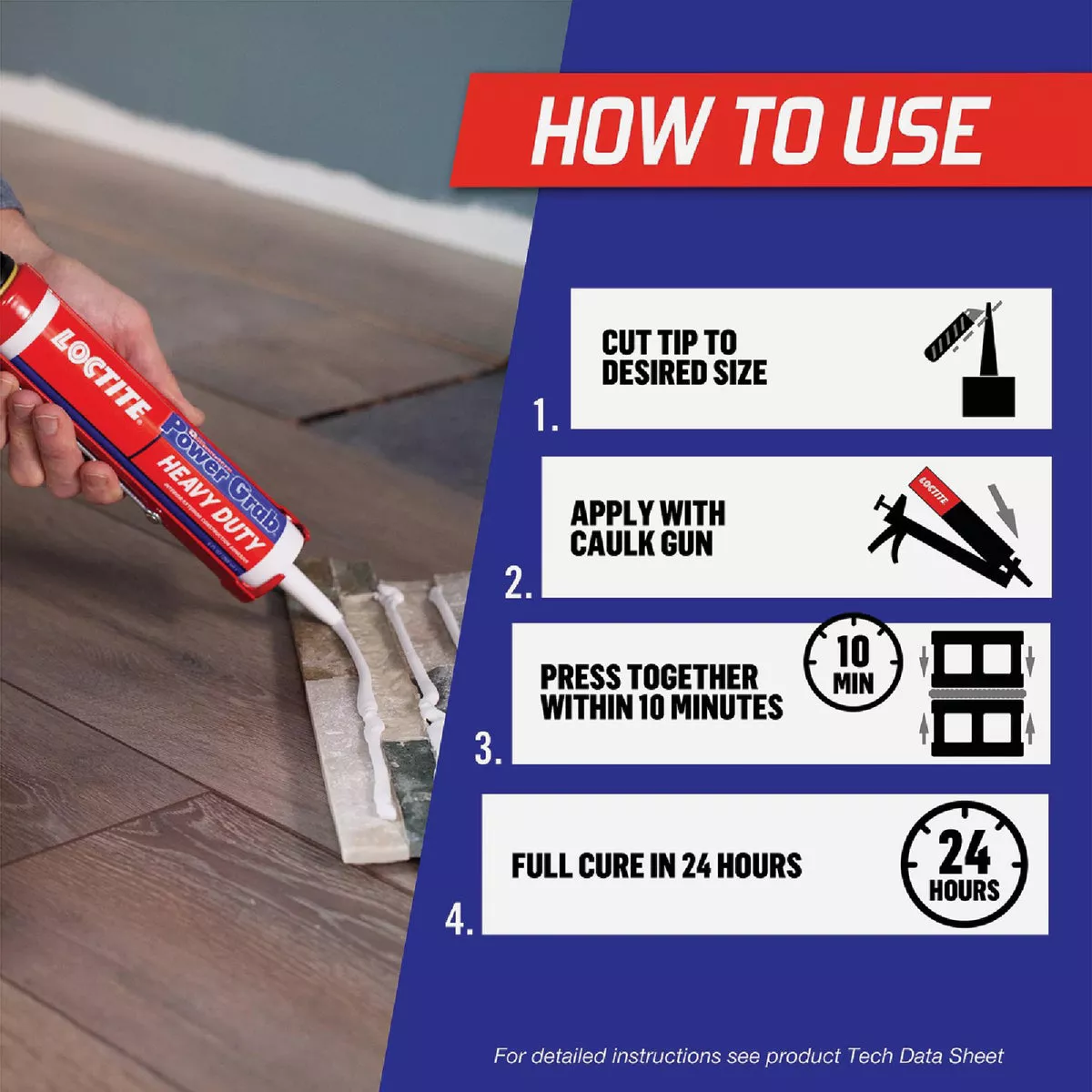 LOCTITE Power Grab Express 9 Oz. Heavy Duty Construction Adhesive - photo 3