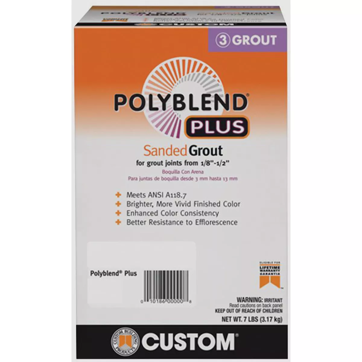 Custom Building Products PolyBlend PLUS 7 Lb. Natural Gray Sanded Tile Grout - photo 2