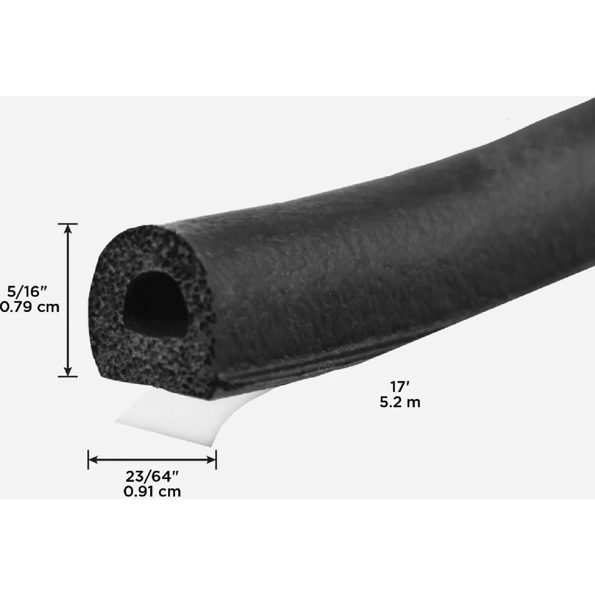 M-D Building Products 17 Ft. Black Small Rubber Auto & Marine Weatherseal for All Climates - photo 5