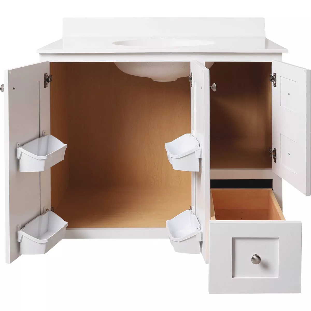 Bertch Storage Solutions 36 In. W x 34-1/2 In. H x 21 In. Deep White Vanity Base without Top, 3 Door/1 Drawer - photo 2