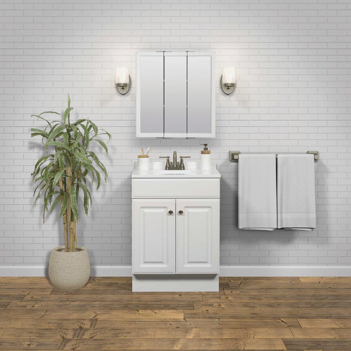 Zenith Zenna Home White 24 In. W x 35 In. H x 18 In. D Vanity with