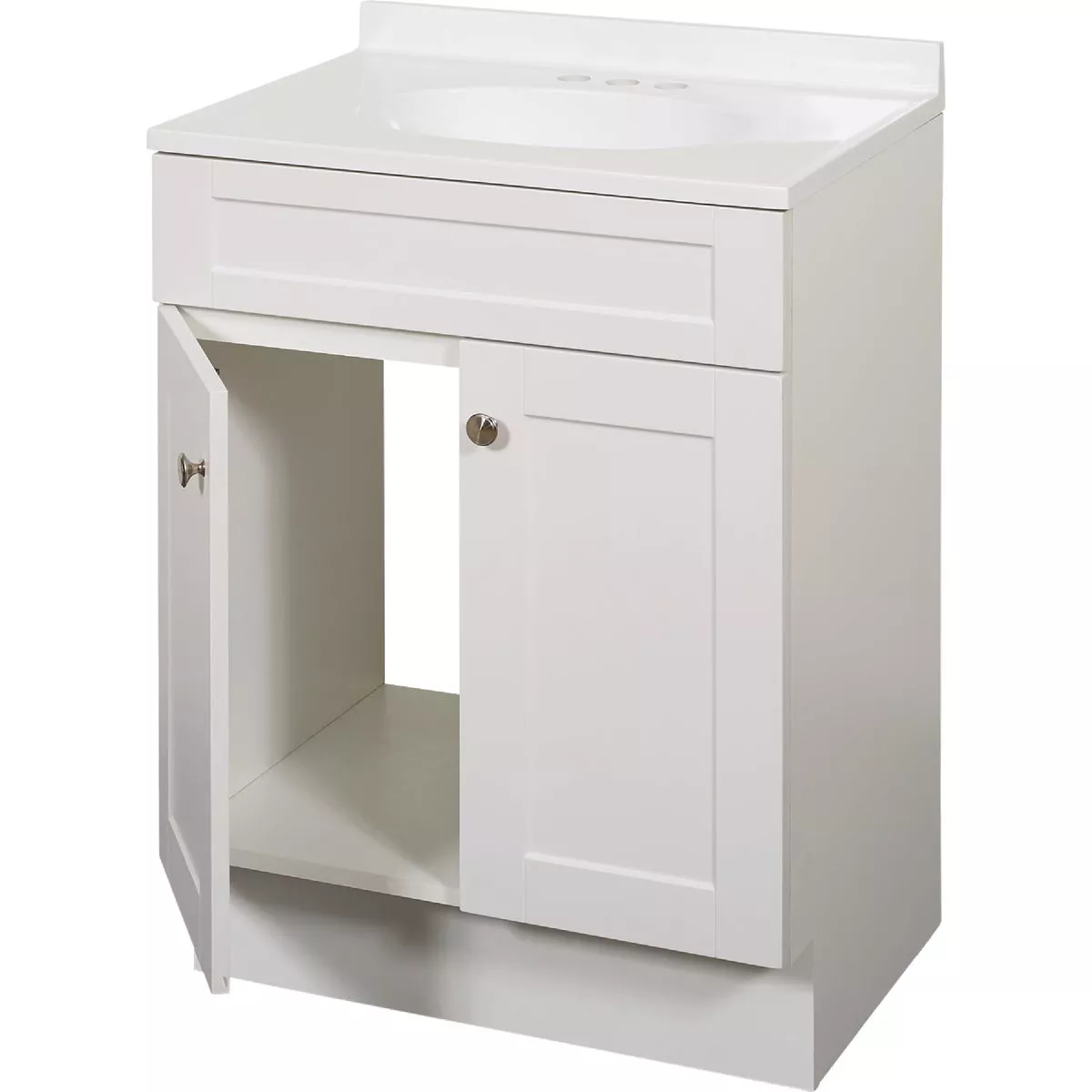 Zenith Zenna Home White 24 In. W x 35 In. H x 18 In. D Vanity with White Cultured Marble Top - photo 3