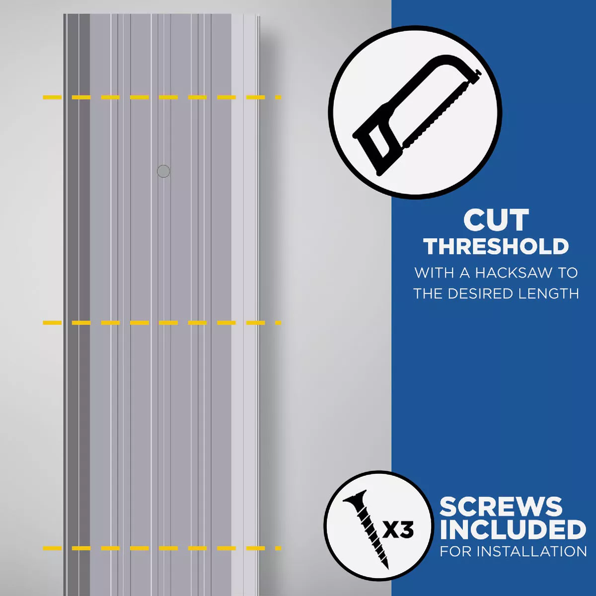 M-D Building Products 3-7/8 In. x 1/2 In. x 36 In. Silver Aluminum Commercial Flat-Profile Threshold - photo 7