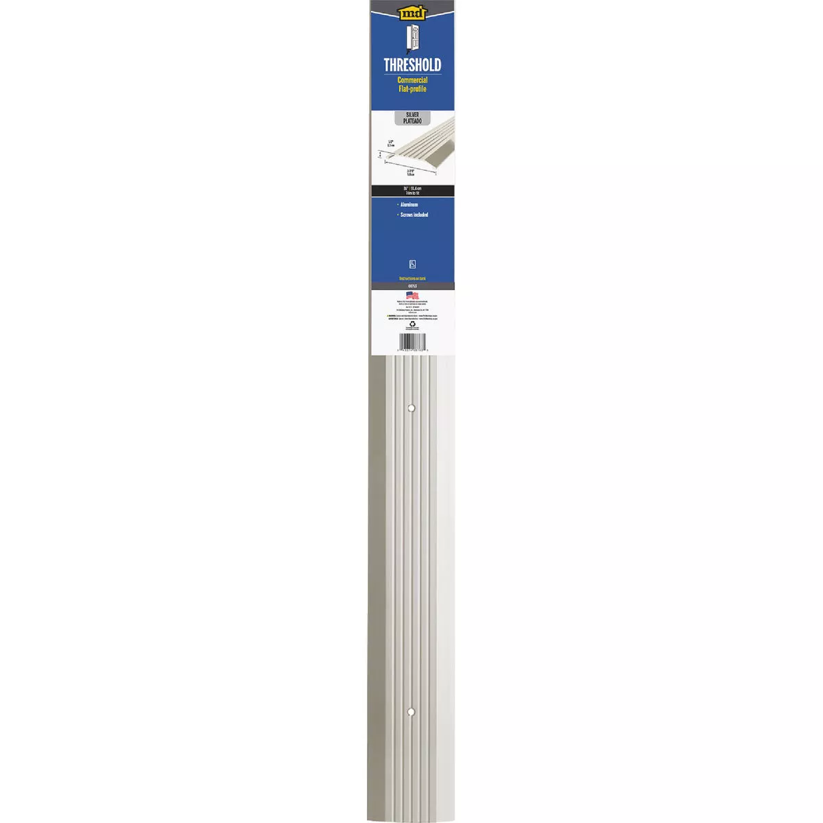 M-D Building Products 3-7/8 In. x 1/2 In. x 36 In. Silver Aluminum Commercial Flat-Profile Threshold - photo 2