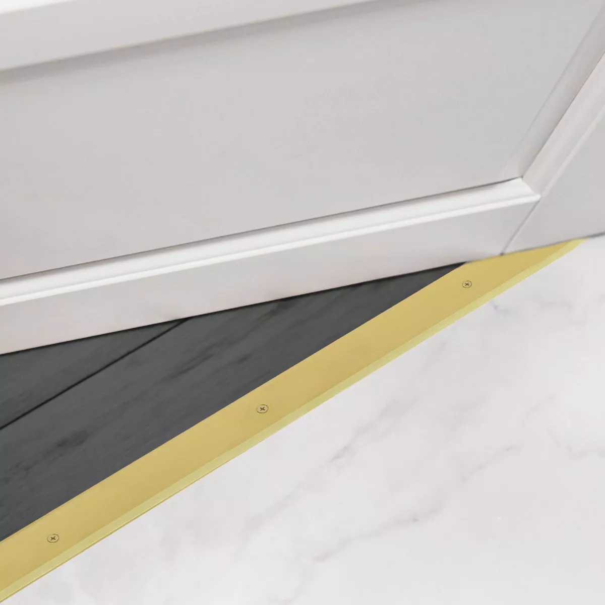 M-D Building Products 2-1/2 In. x 1/4 In. x 36 In. Gold Aluminum Flat Profile Threshold for Interior Doorways - photo 5
