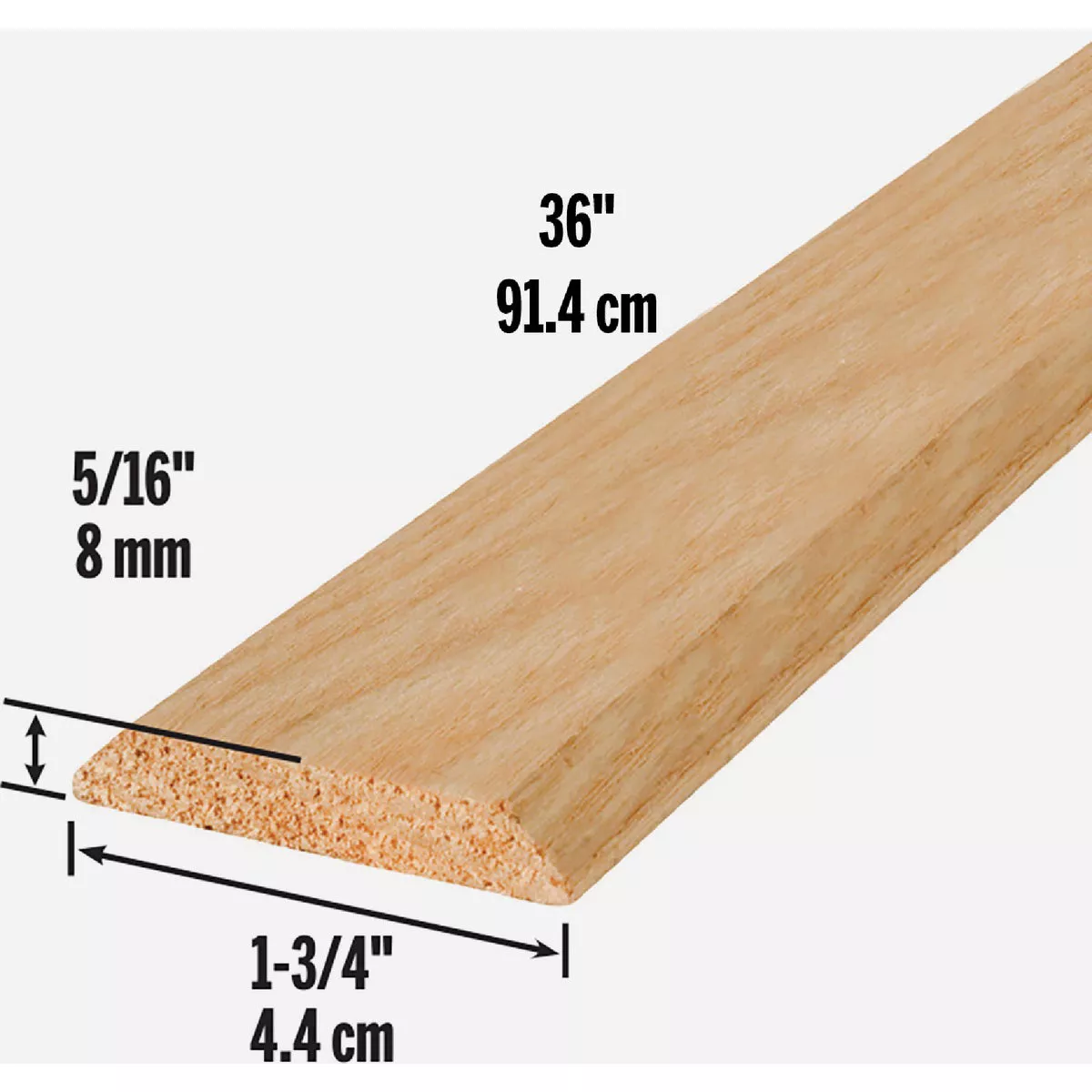 M-D Building Products 1-3/4 In. x 5/16 In. x 36 In. Natural Hardwood Flat-Profile Threshold for Doorways - photo 4