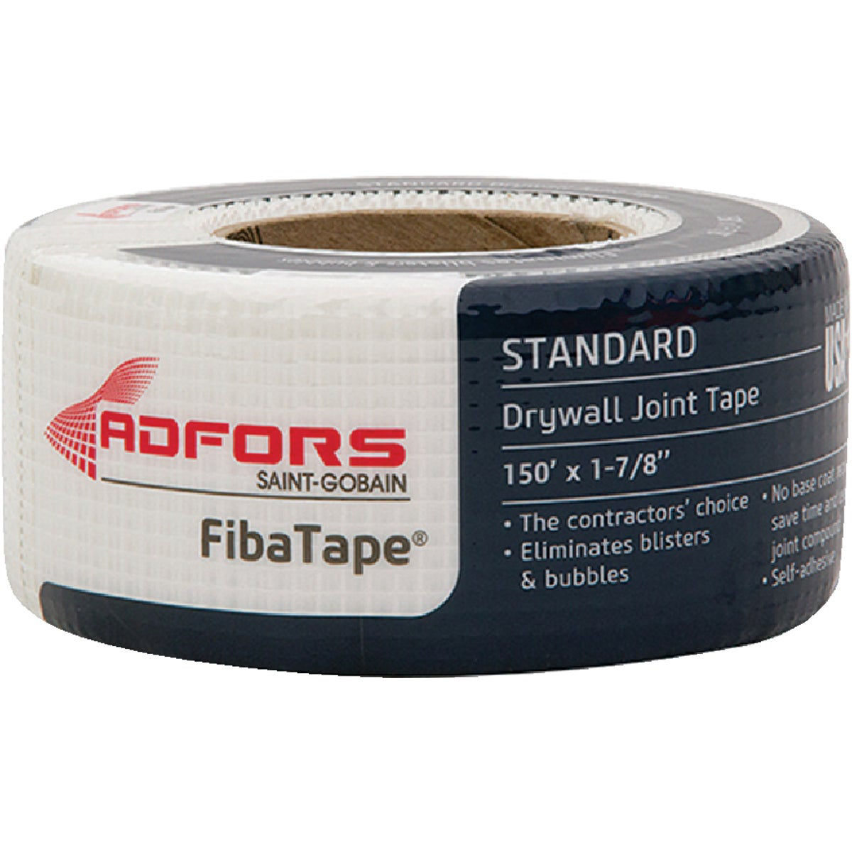 Cinta De Malla Para Juntas De Drywall Saint Gobain FibaTape, 1.88 Pulgadas X 150 Pies, Autoadhesiva, Fibra De Vidrio - No Necesita Capa De Incrustación