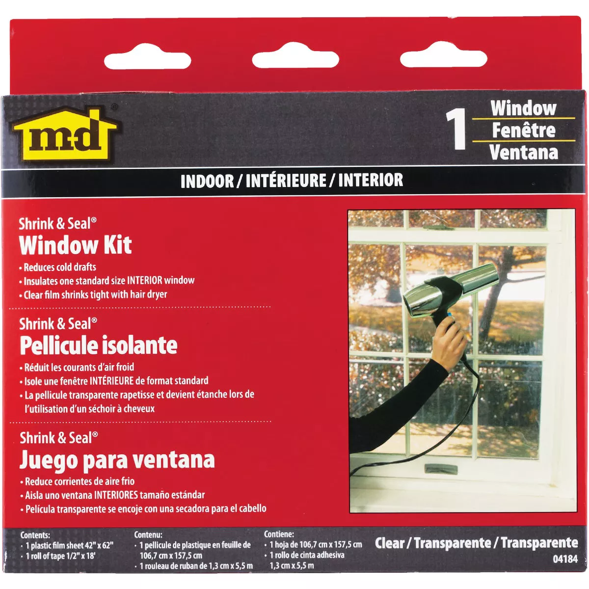 M-D Building Products Polar Block 42 In. x 62 In. Clear Plastic Window Insulation Kit