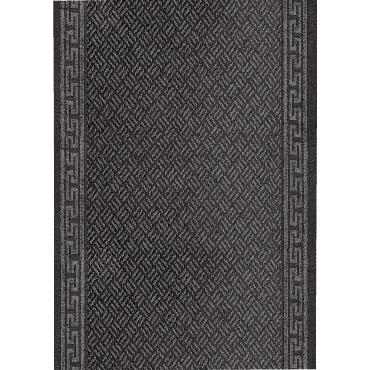 Multy Home Greek Key 26 In. x 60 Ft. Gray Carpet Runner, Indoor/Outdoor