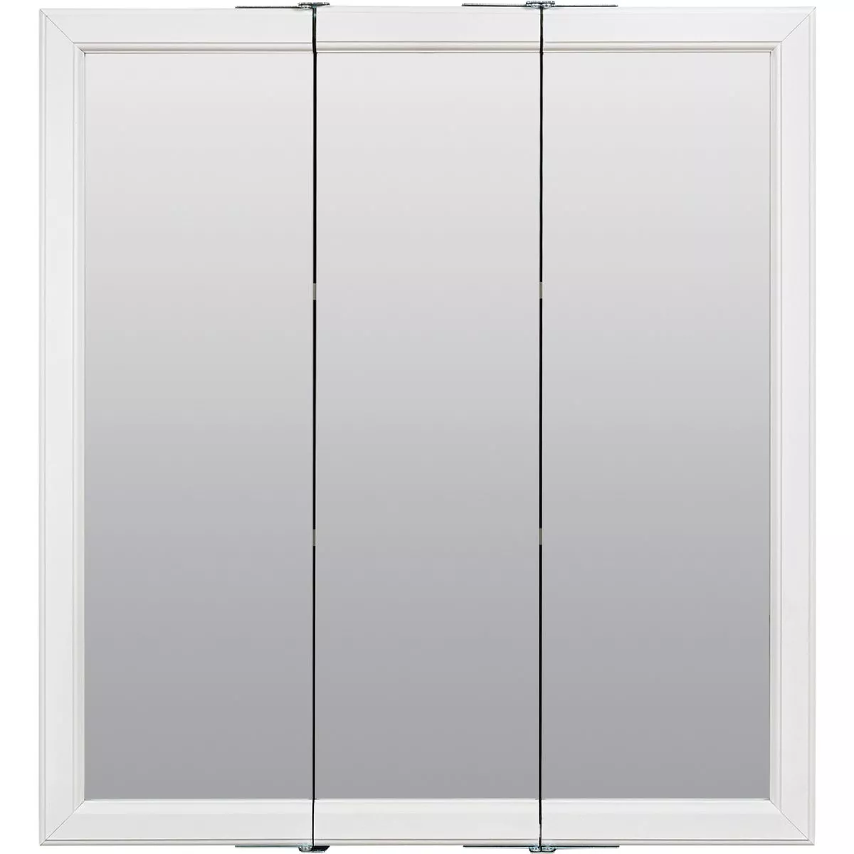 Zenith Zenna Home White 24 In. W x 28 In. H x 4.5 In. D Tri-View Surface Mount Medicine Cabinet