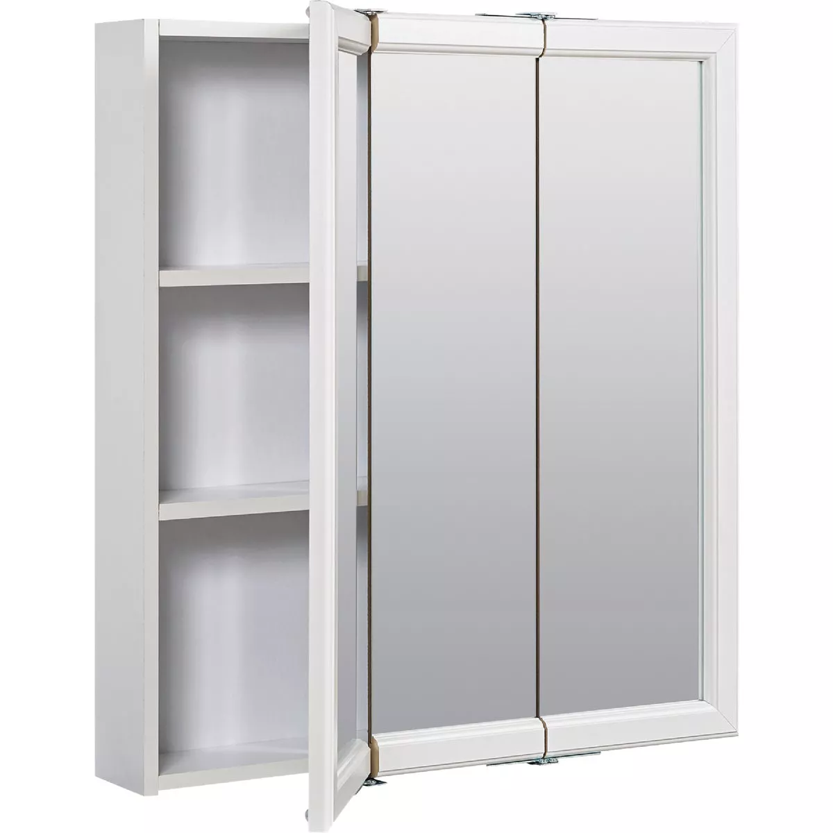 Zenith Zenna Home White 24 In. W x 28 In. H x 4.5 In. D Tri-View Surface Mount Medicine Cabinet - photo 2
