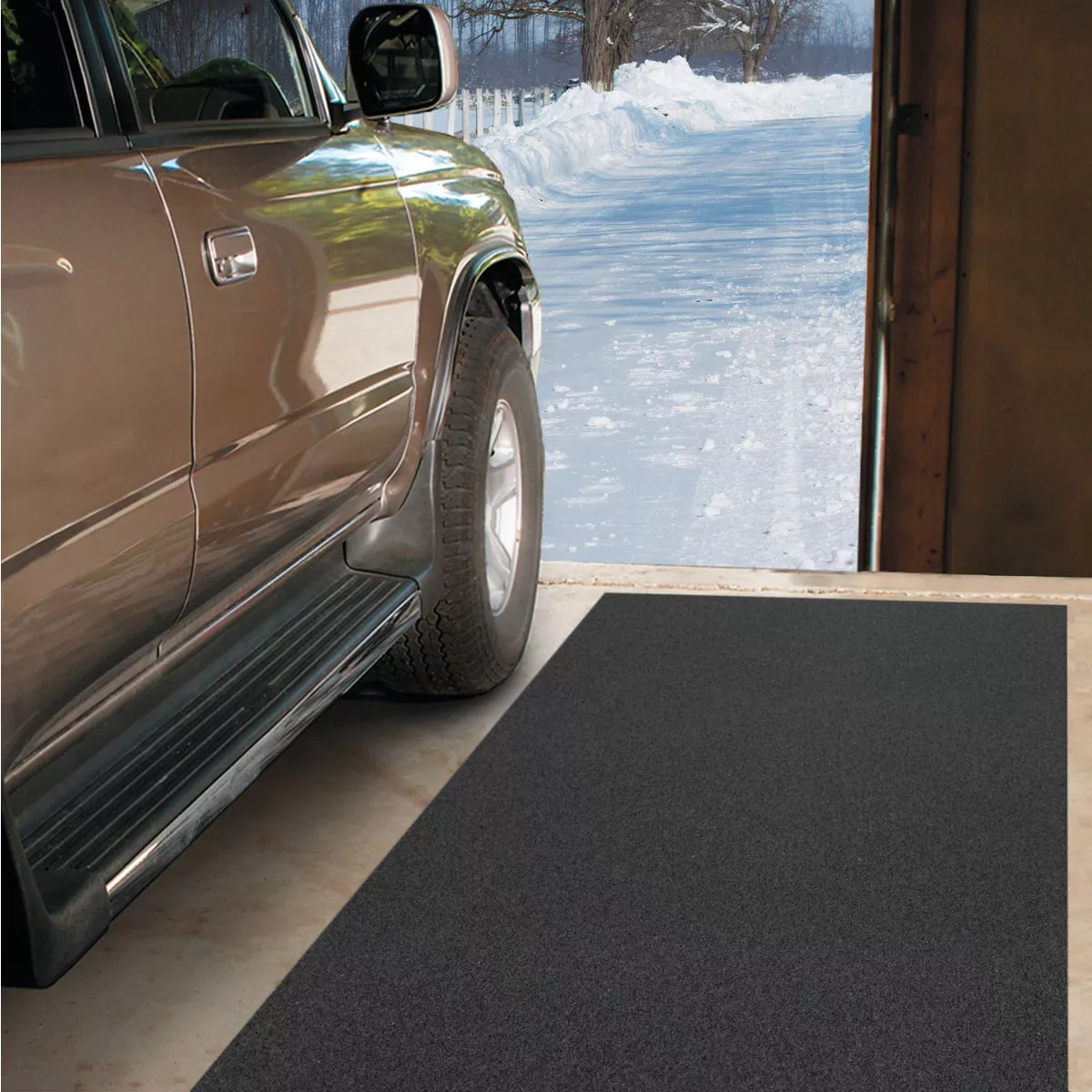 Multy Home 27 In. x 50 Ft. Black Nonslip Rubber Runner - photo 3