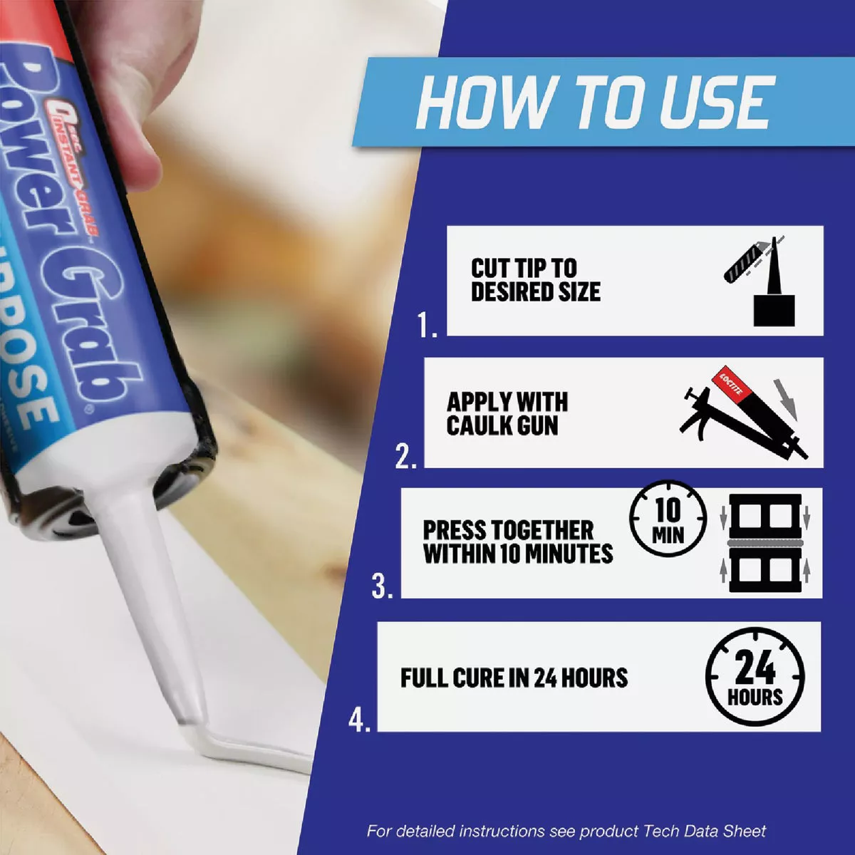 LOCTITE Power Grab Express 9 Oz. All-Purpose Construction Adhesive - photo 4