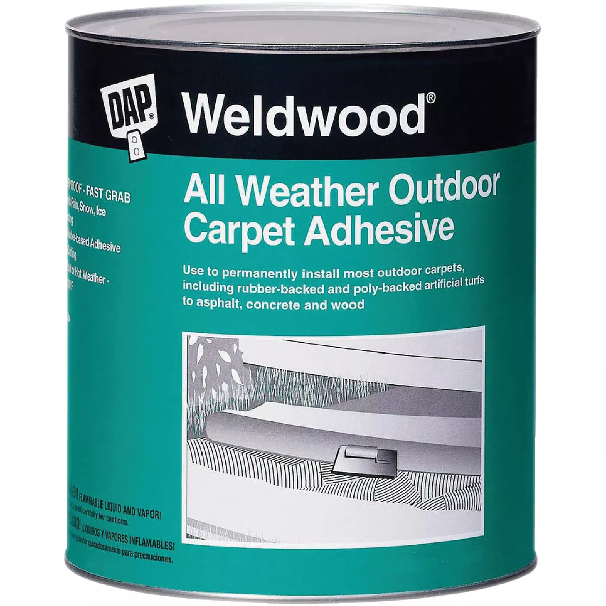 DAP Weldwood All Weather Outdoor Carpet Adhesive, 1 Qt.