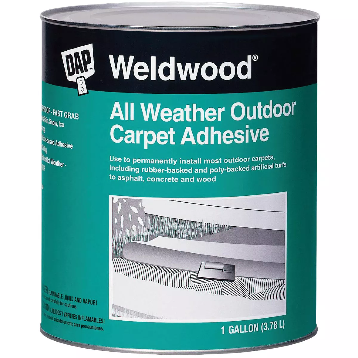 DAP Weldwood All Weather Outdoor Carpet Adhesive, 1 Gal.