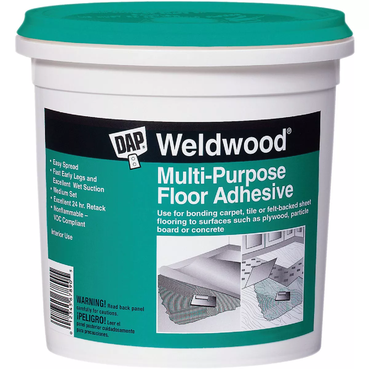DAP Weldwood Multi-Purpose Floor Adhesive, 1 Qt.
