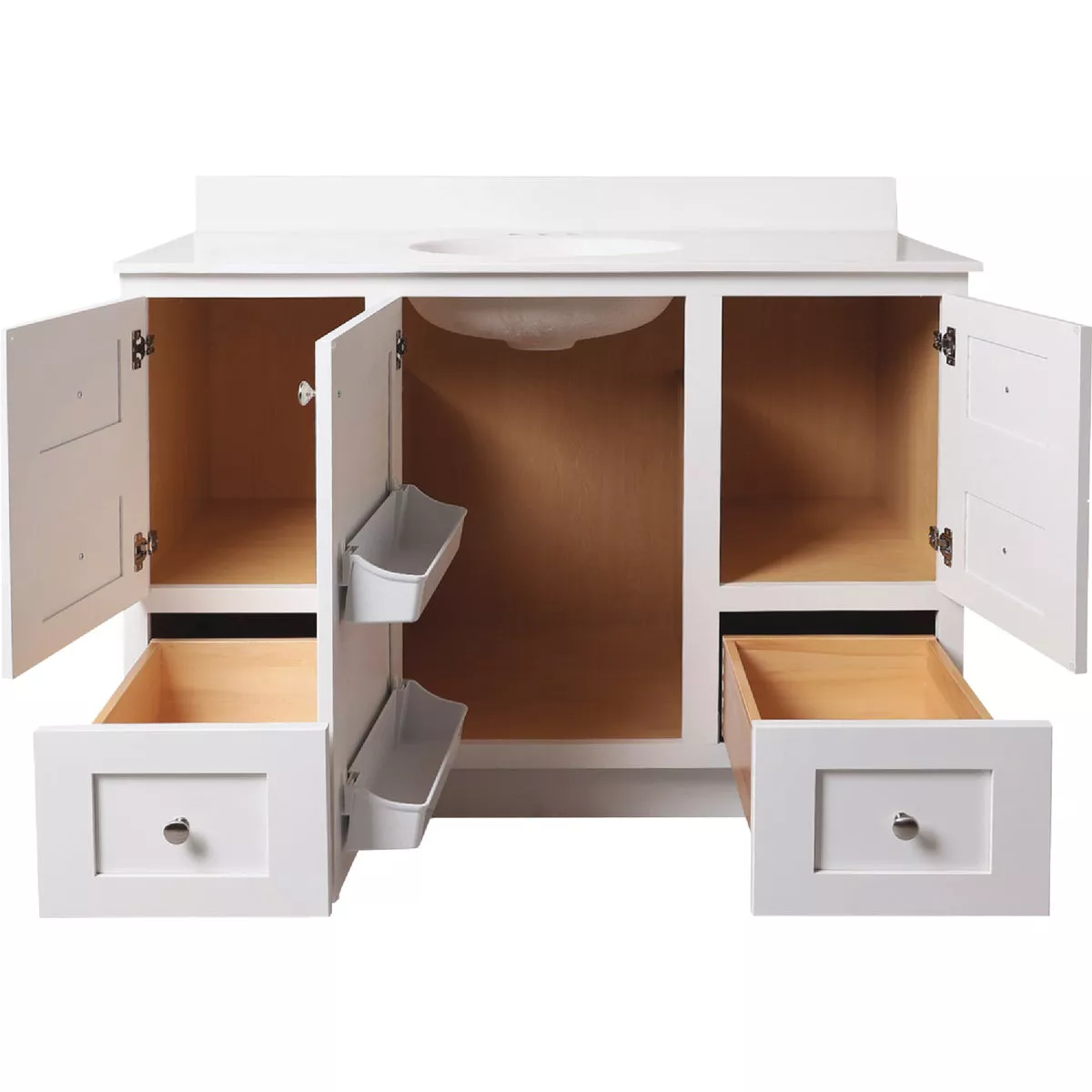 Bertch Storage Solutions 48 In. W x 34-1/2 In. H x 21 In. Deep White Vanity Base without Top, 3 Door/2 Drawer - photo 2