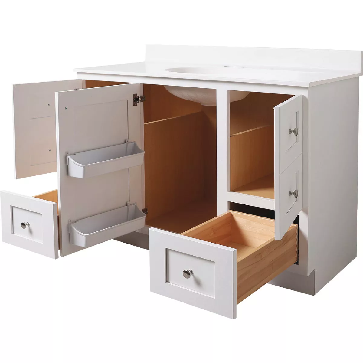 Bertch Storage Solutions 48 In. W x 34-1/2 In. H x 21 In. Deep White Vanity Base without Top, 3 Door/2 Drawer - photo 3