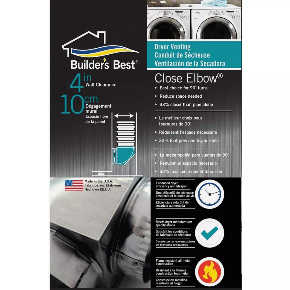 Builder's Best 4 In. Aluminum Dryer Elbow - photo 3