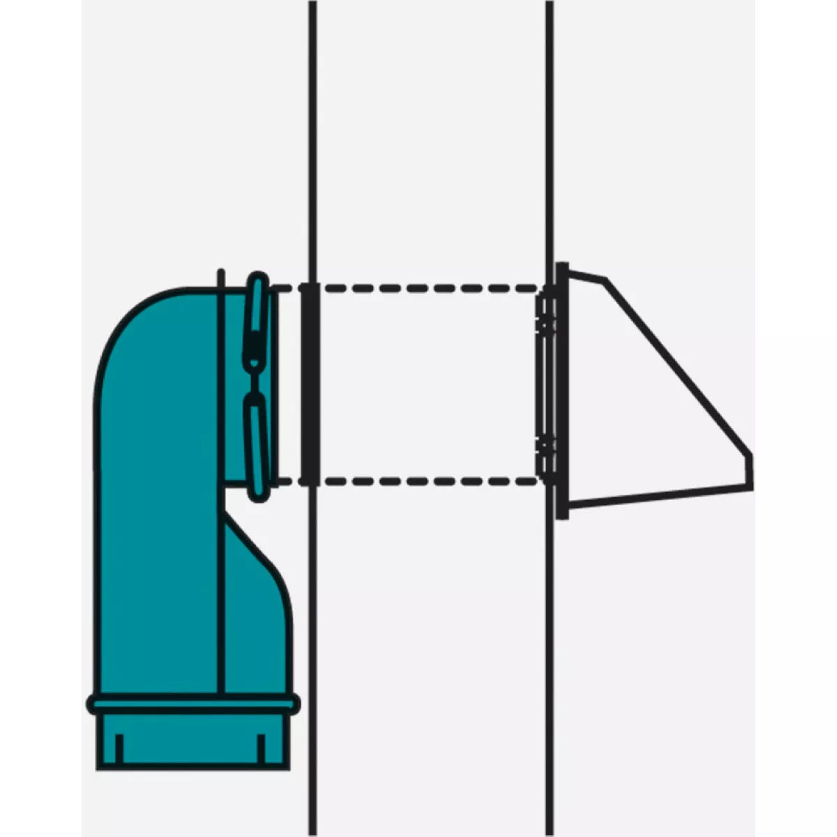 Builders Best 4-1/2 In. Heavy-Gauge Drawn Aluminum Wall Offset Dryer Elbow - photo 2