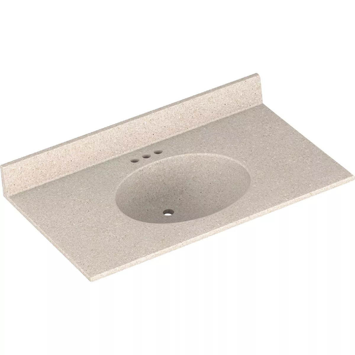 Bertch Oasis 37 In. x 22 In. Cast Polymer Tiramisu Vanity Top with Oval ...