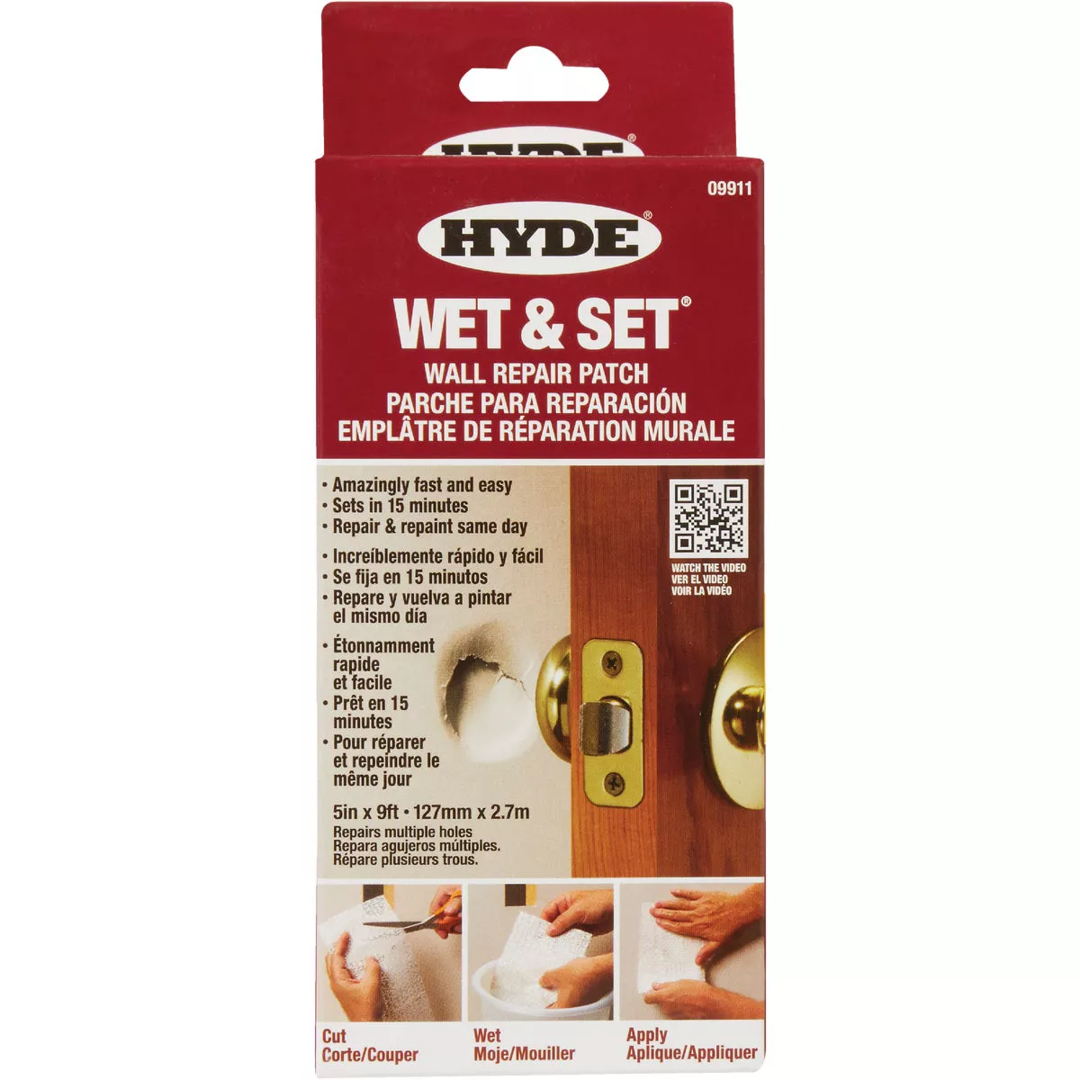 Hyde Wet & Set 5 In. x 9 Ft. Wall & Ceiling Drywall Patch - photo 2