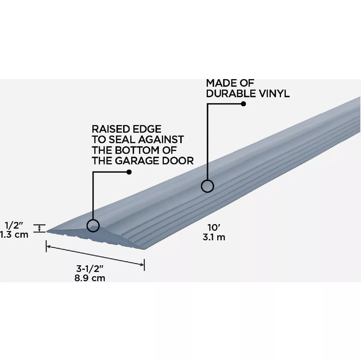 M-D Building Products 10 Ft. Gray Vinyl Garage Door Threshold Kit - photo 5