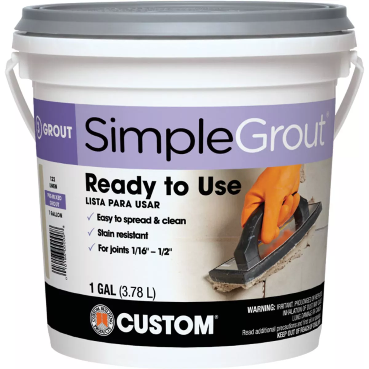 Custom Building Products Simplegrout Gallon Natural Gray Pre-Mixed Sanded Tile Grout - photo 2