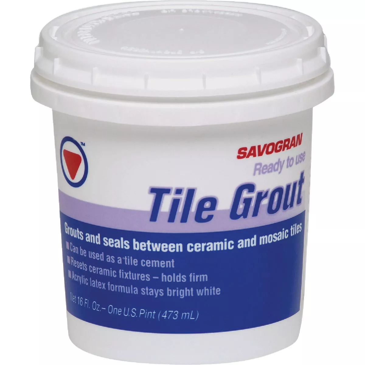 Savogran Pint Bright White Pre-Mixed Tile Grout | True Value Hardware