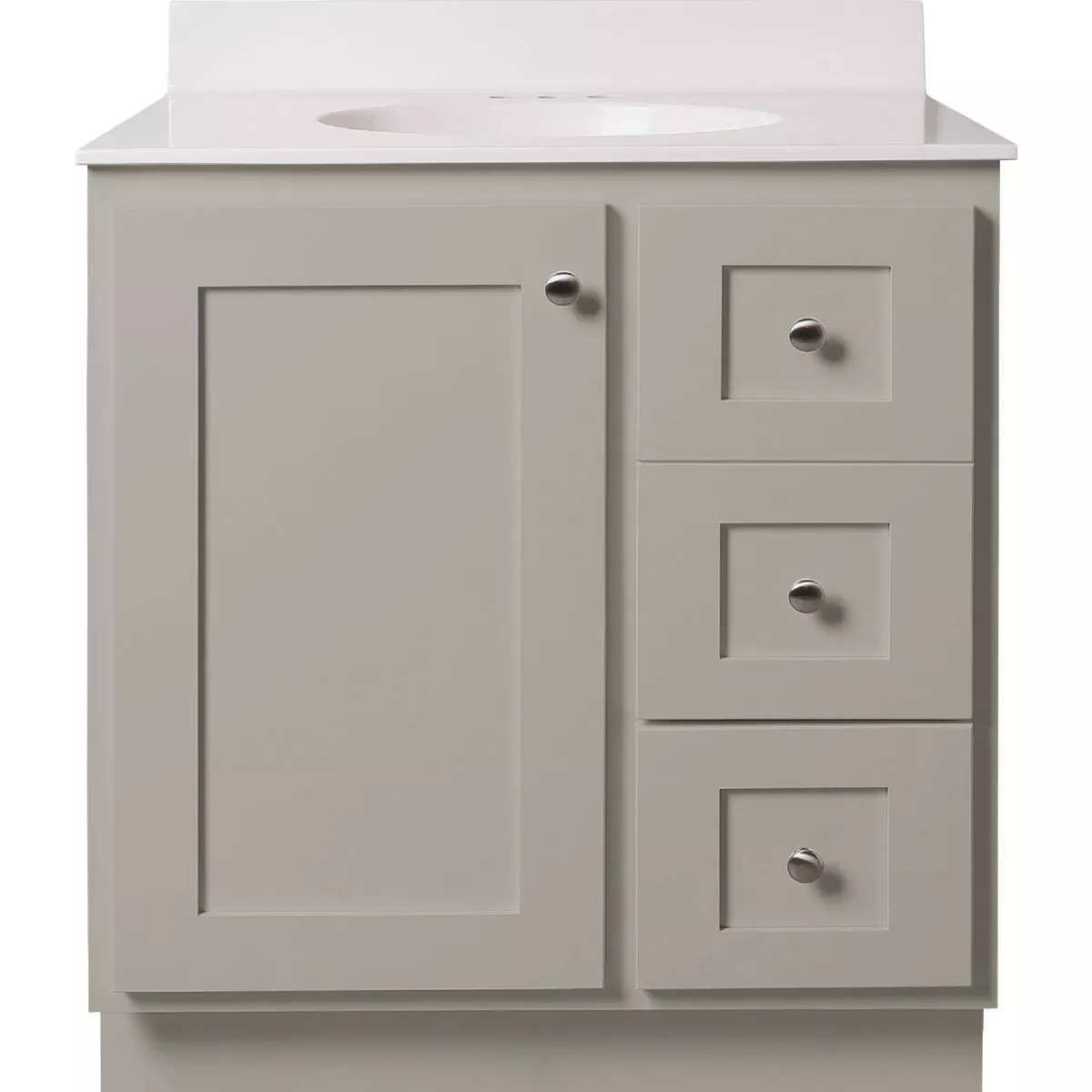Bertch Storage Solutions 30 In. W x 34-1/2 In. H x 21 In. D Harbor Vanity Base without Top, 2 Door/1 Drawer