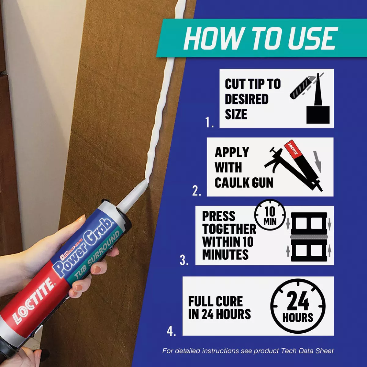 LOCTITE Power Grab Express 10 Oz. Tub Surround & Shower Wall Adhesive - photo 5
