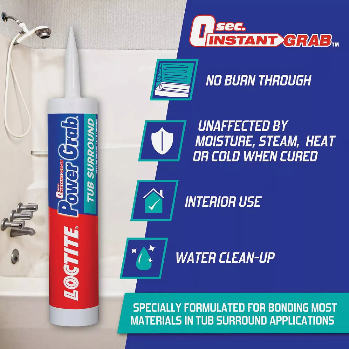 LOCTITE Power Grab Express 10 Oz. Tub Surround & Shower Wall Adhesive - photo 3