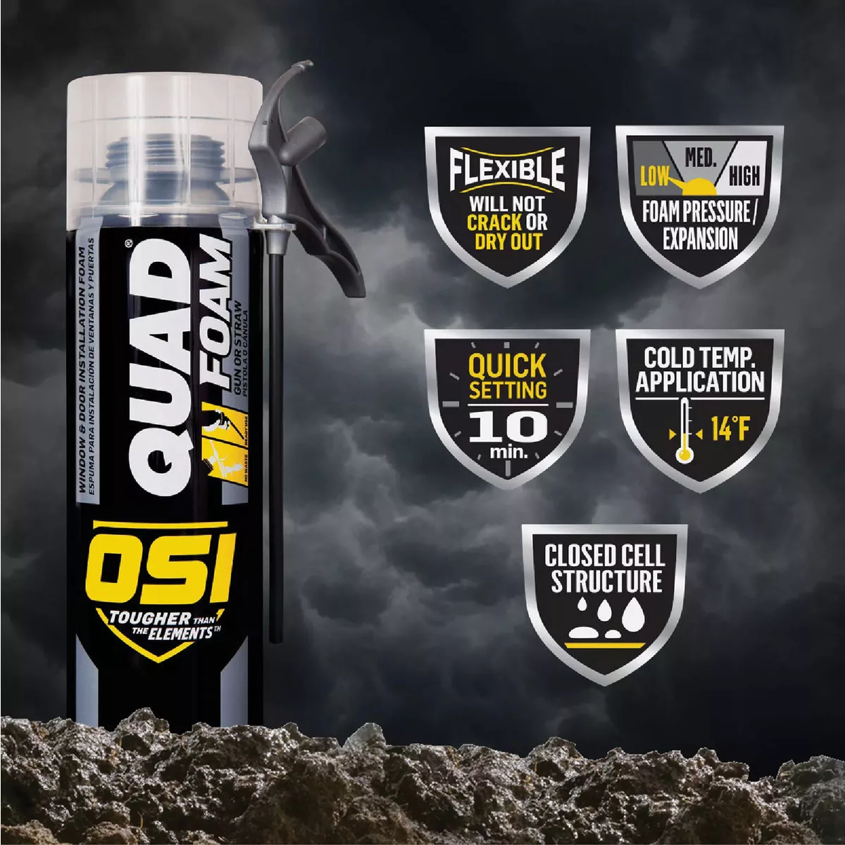OSI Quad 21.1 Oz. Window & Door Foam Sealant - photo 3