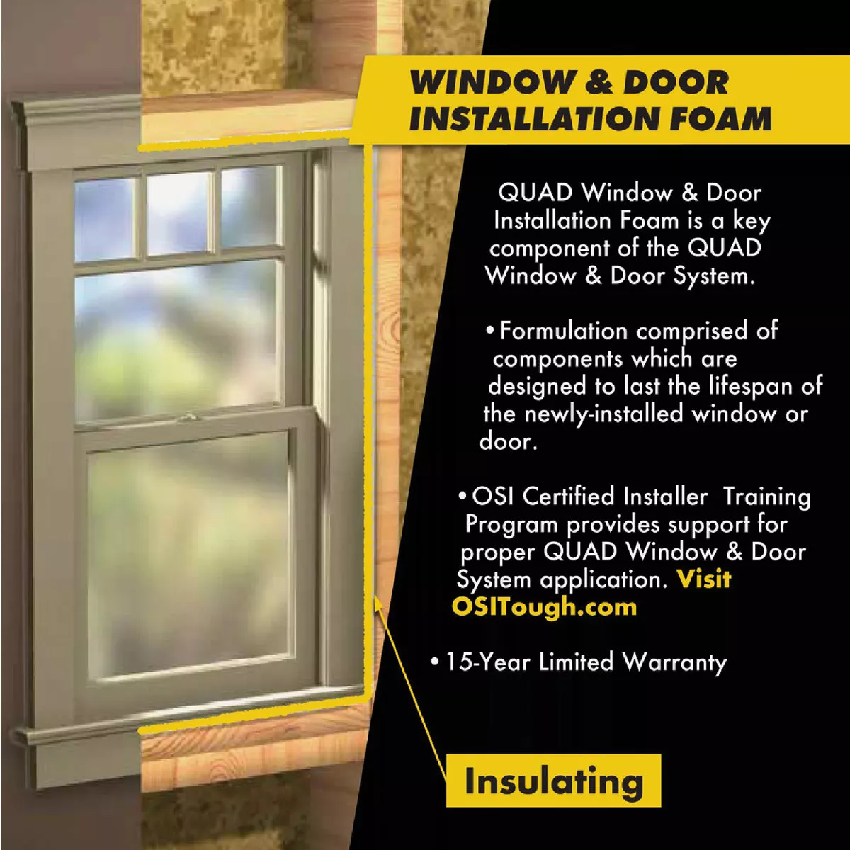 OSI Quad 21.1 Oz. Window & Door Foam Sealant - photo 2