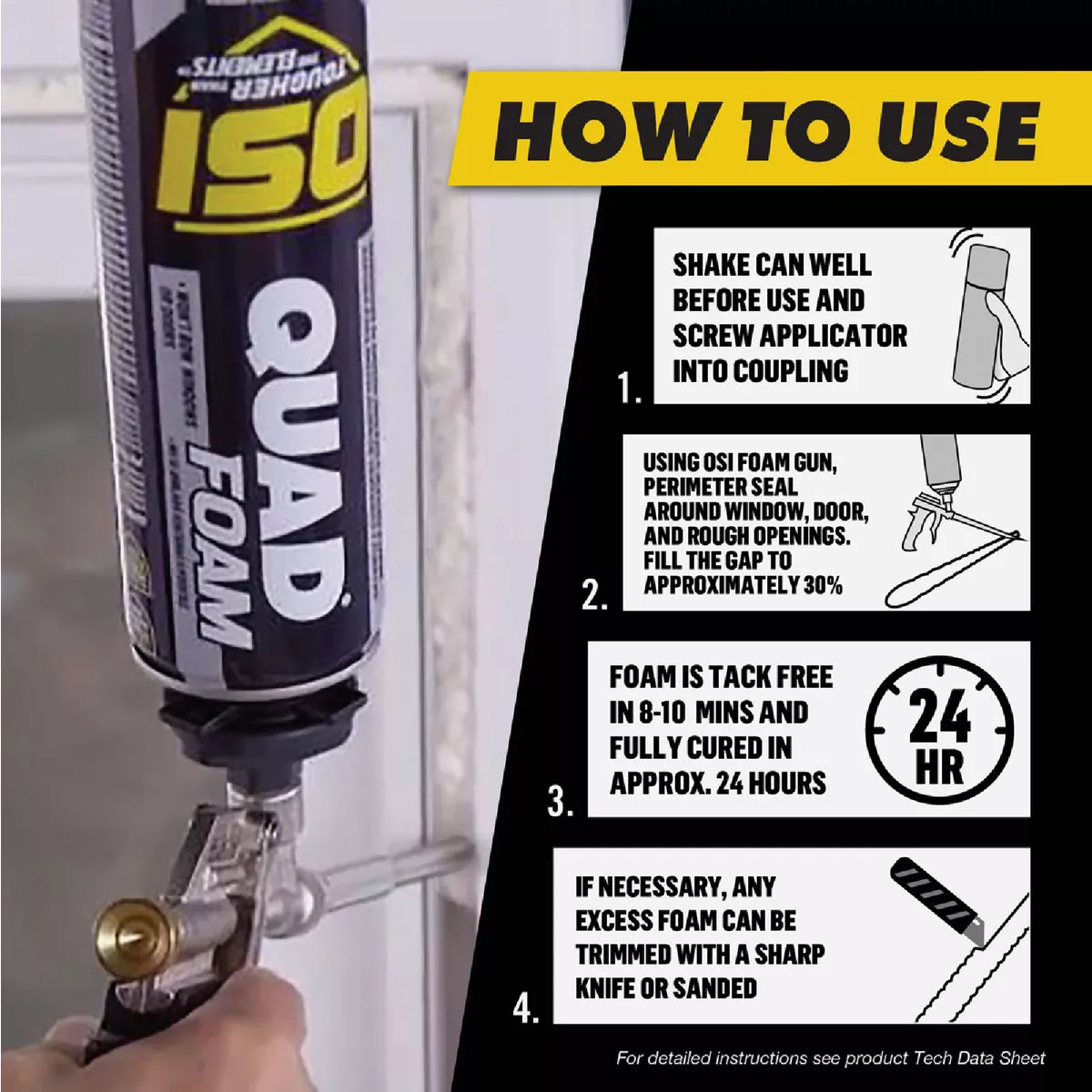 OSI Quad 21.1 Oz. Window & Door Foam Sealant - photo 6