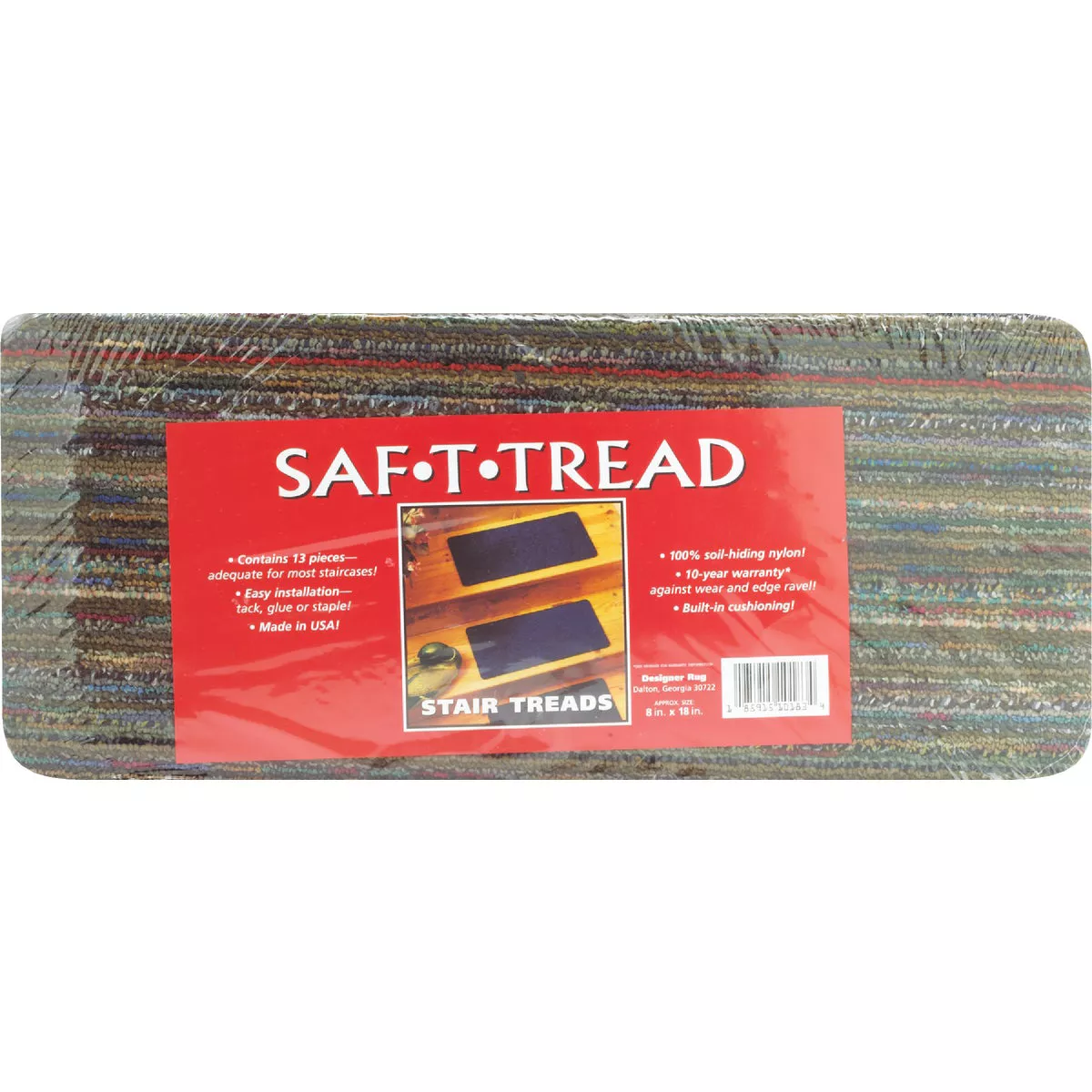 Dynasty Saf-T-Treads Assorted Colors 8 In. x 18 In. Carpet & Rug Stair Tread (13-Pack) - photo 3