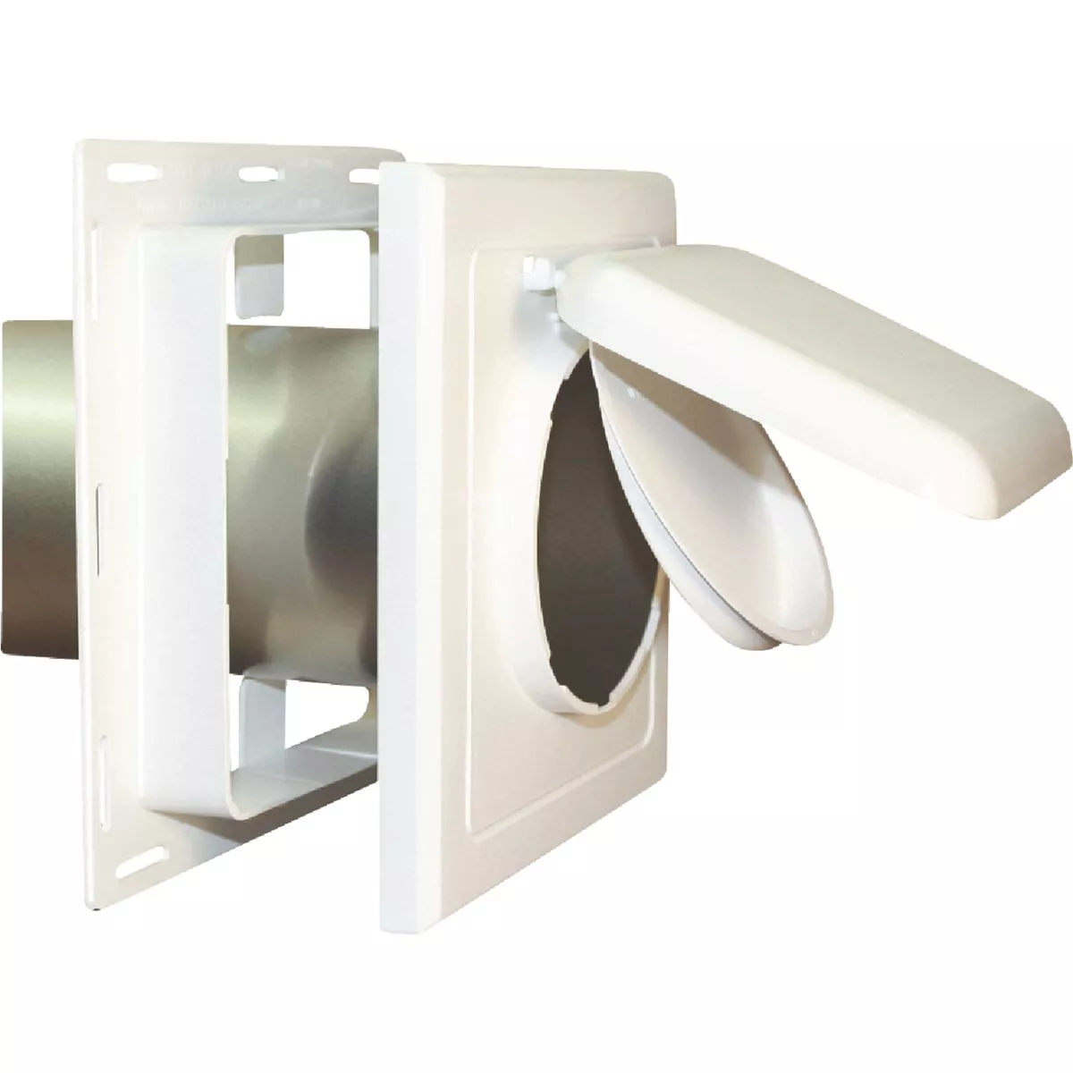 No-Pest 4 In. White Plastic J-Block Dryer Vent Hood