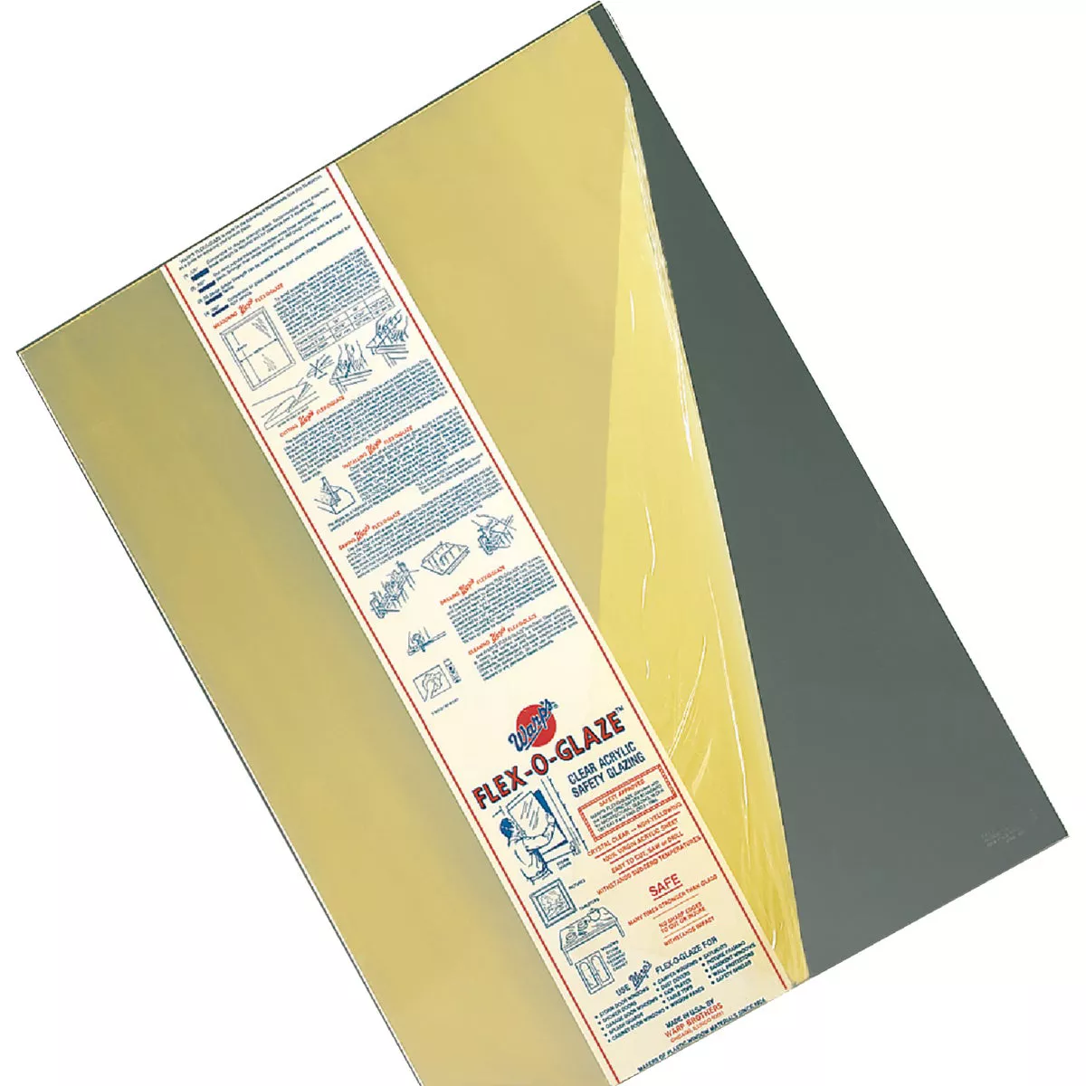 Warp's Flex-O-Glaze 48 In. x 96 In. x 0.100 (1/10 In.) Clear Acrylic Sheet