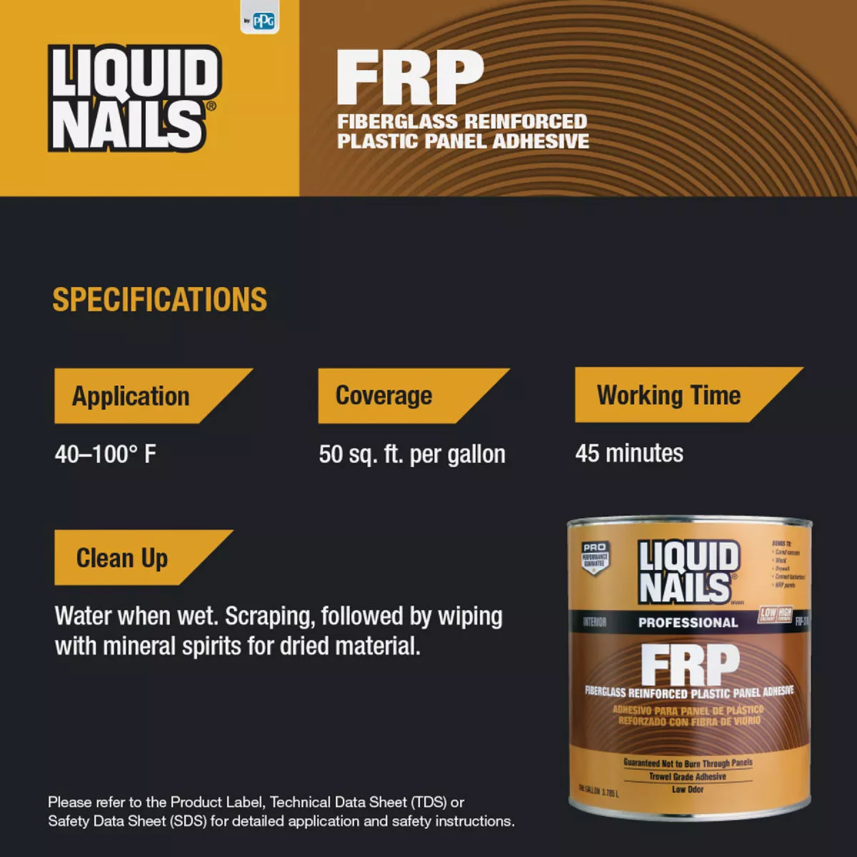 LIQUID NAILS 3.5 Gal. FRP Panel Adhesive - photo 2