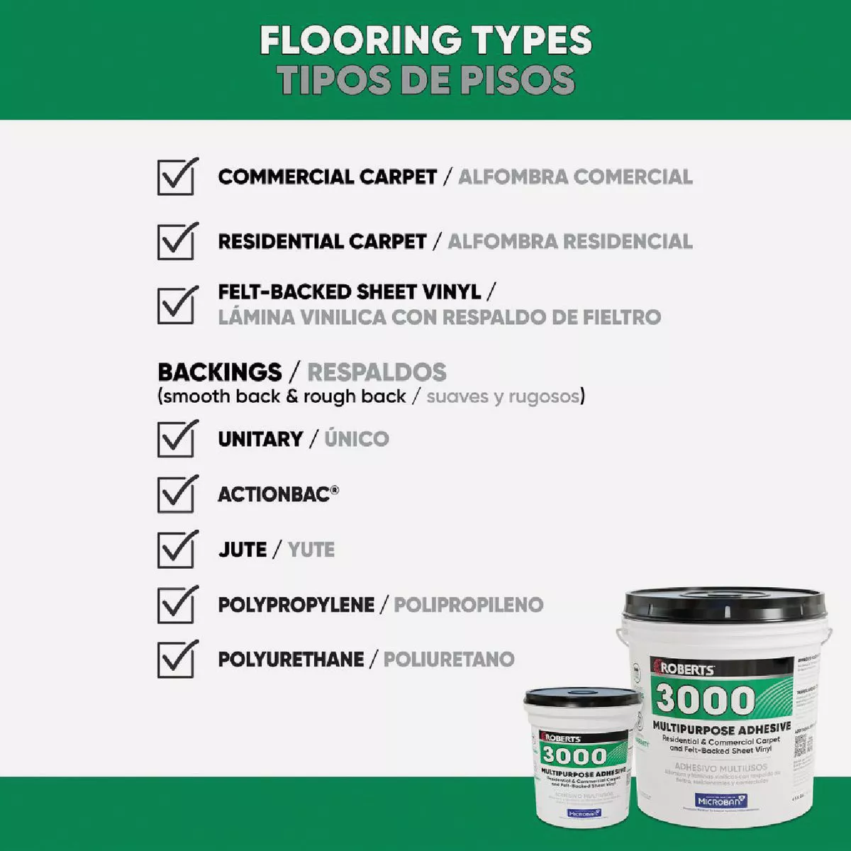 Roberts 3000 Multi-Purpose Adhesive for Carpet & Felt-Backed Sheet Vinyl, 1 Gal. - photo 3