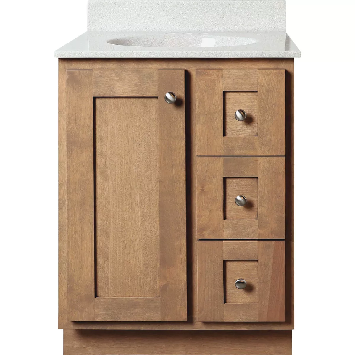 Ready to Assemble Standard 24 in. x 34-1/2 in. x 24 in. Drawer Base Cabinet in Carbon Marine Wood Ready to Assemble Standard 24 in. x 34-1/2 in. x 24 in. Drawer Base Cabinet in Carbon Marine Wood