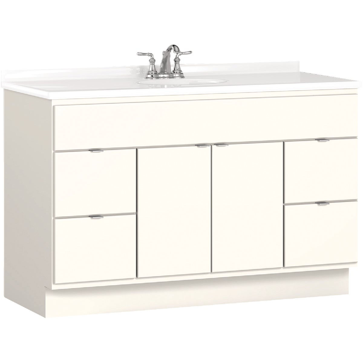 Bertch Riverside 48 In. W x 341/2 In. H x 21 In. D White Vanity Base