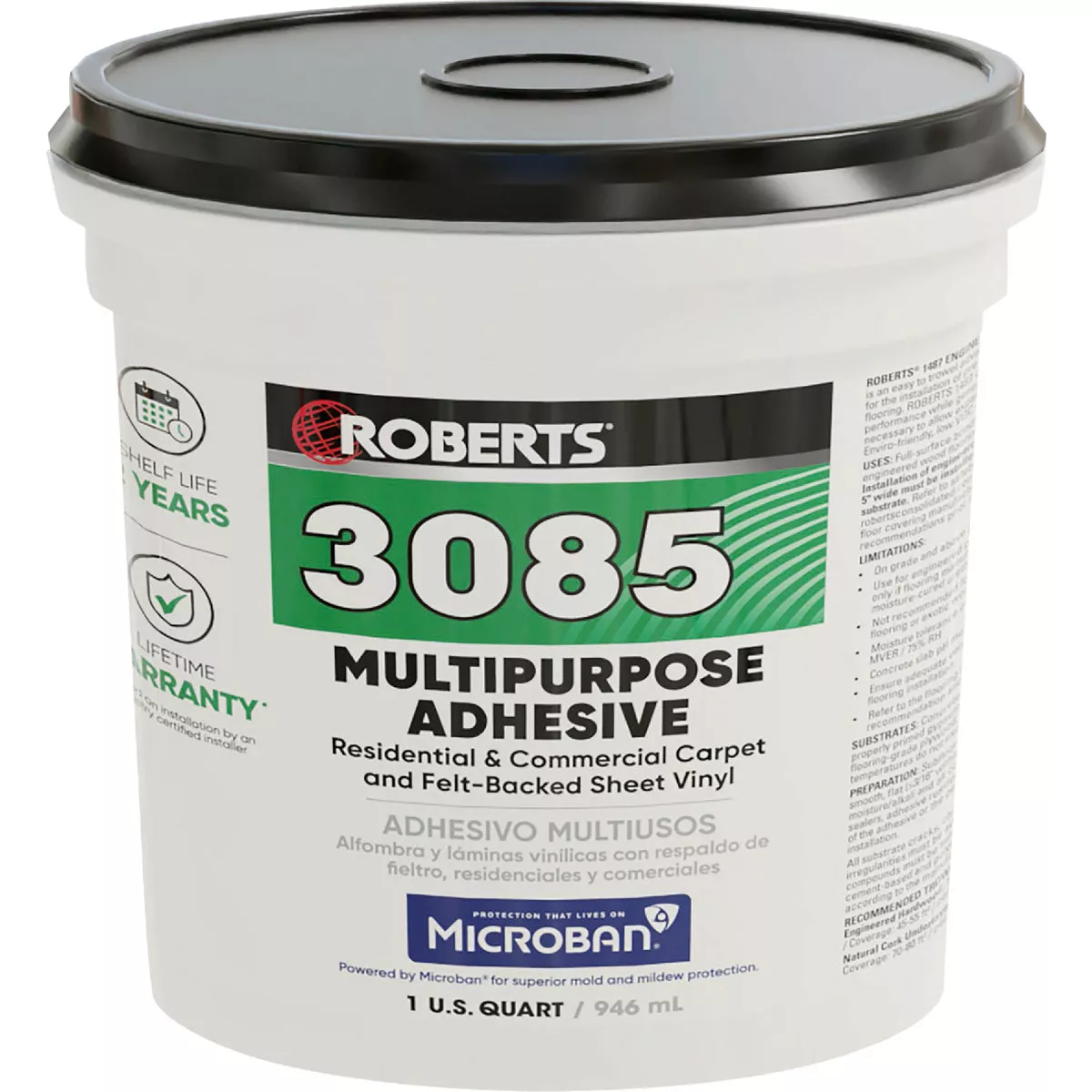 Roberts 3085 Multi-Purpose Adhesive, 1 Qt.