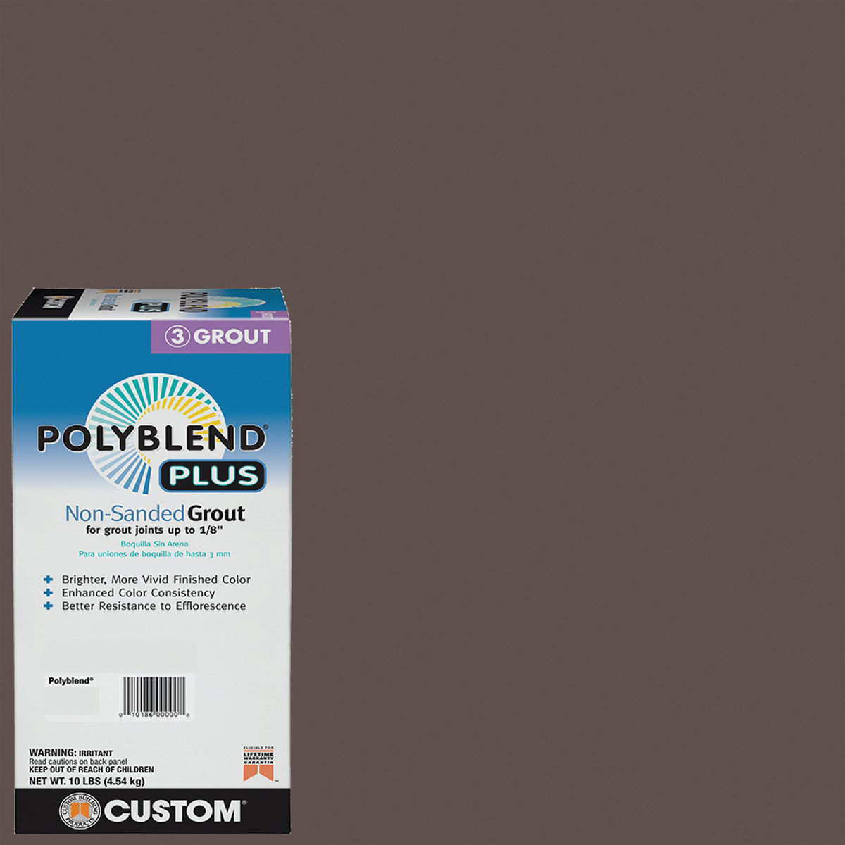 Polyblend PLUS Non-Sanded Grout, Brown Velvet, 10 Lb