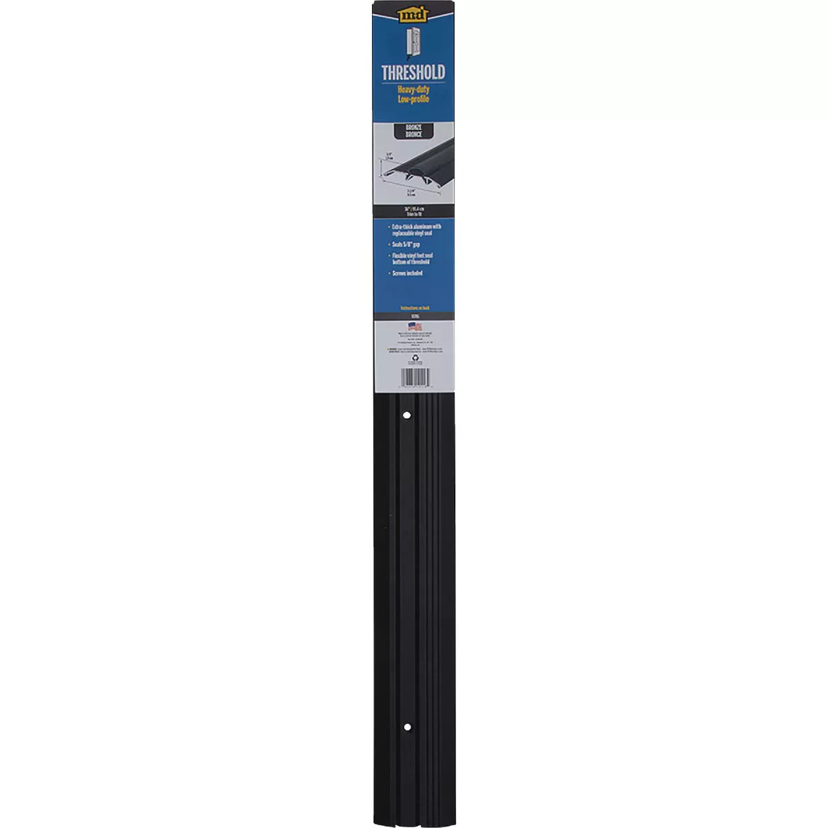 M-D Building Products 3-3/4 In. x 3/4 In. x 36 In. Bronze Aluminum and Vinyl Heavy-Duty Low-Profile Threshold - photo 2