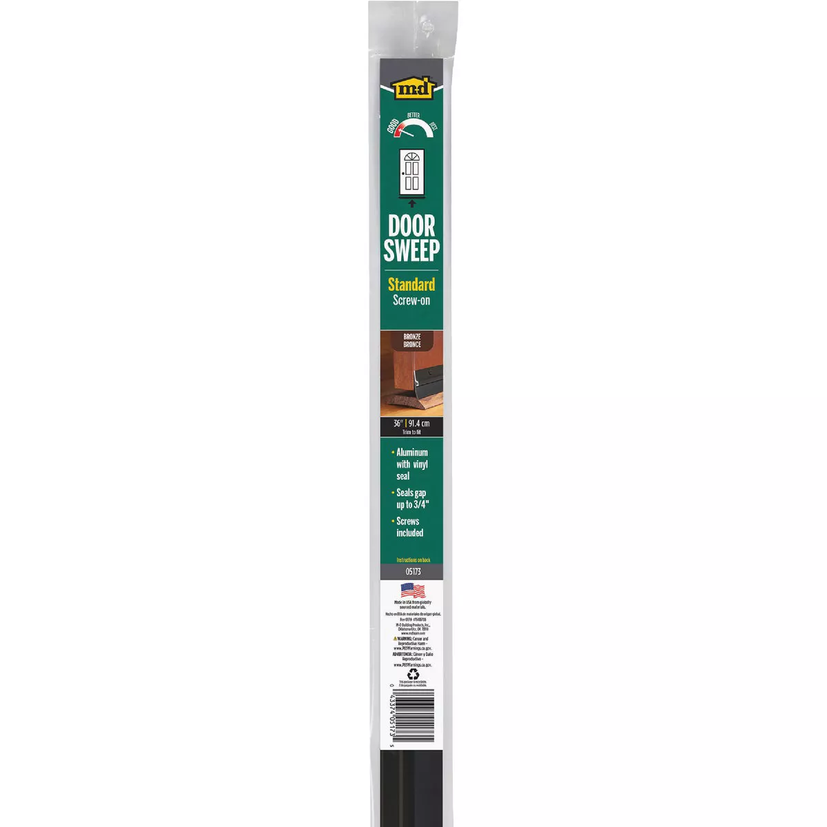 M-D Building Products 0.25 In. 36 In. Bronze Door Sweep - photo 2