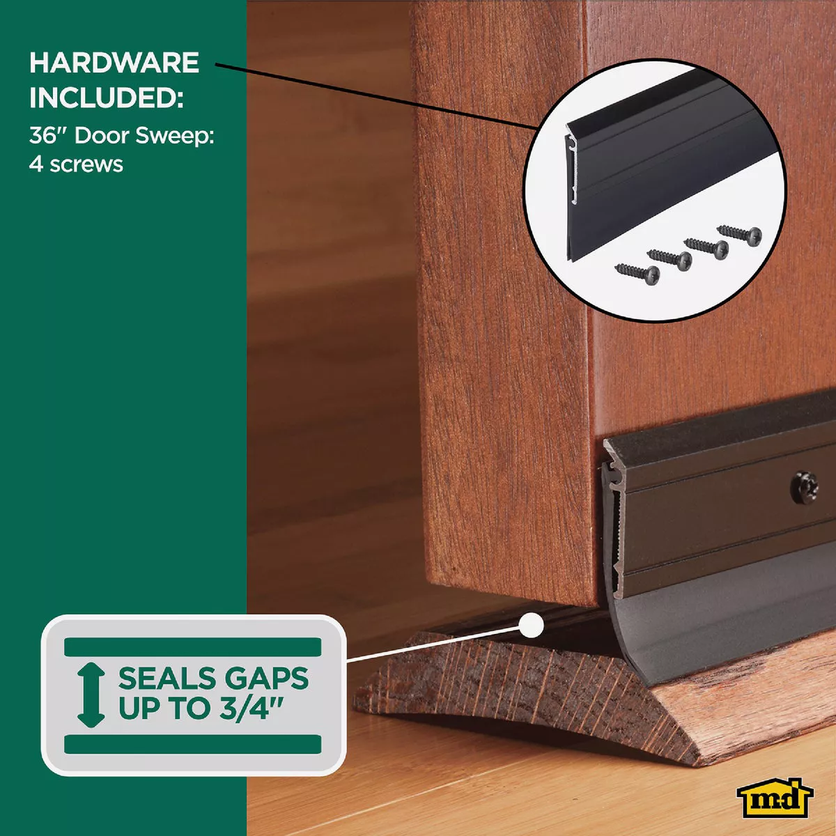 M-D Building Products 0.25 In. 36 In. Bronze Door Sweep - photo 8